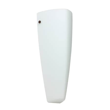 Besa Lighting Lina Wall Sconce, Opal Matte, Bronze Cap Finish, 1x75W Incandescent 708307-BR